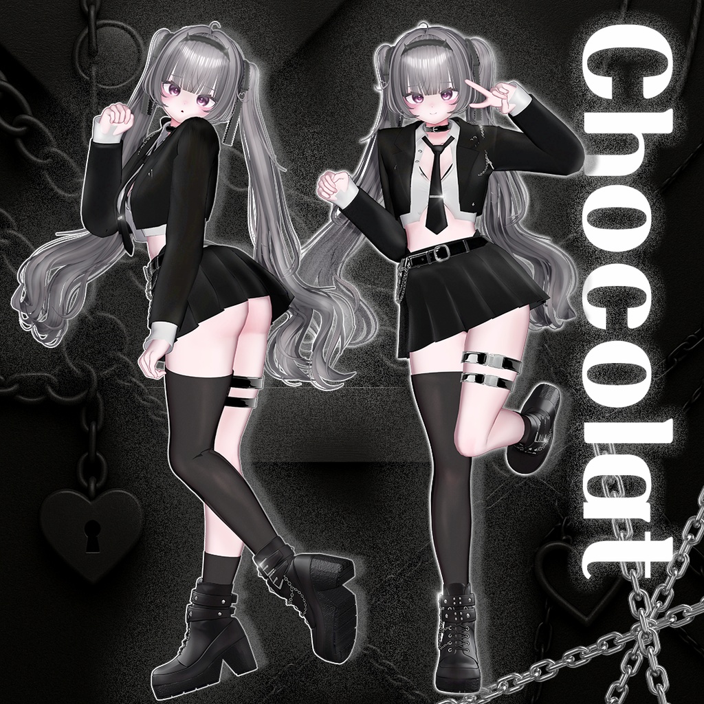 【10アバター対応】🖤Midnight Deploy🖤 【VRChat向け衣装モデル】