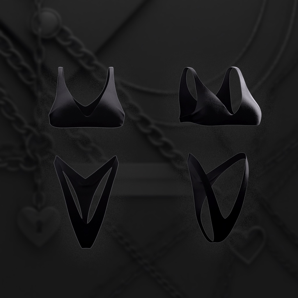 【10アバター対応】🖤Midnight Deploy🖤 【VRChat向け衣装モデル】