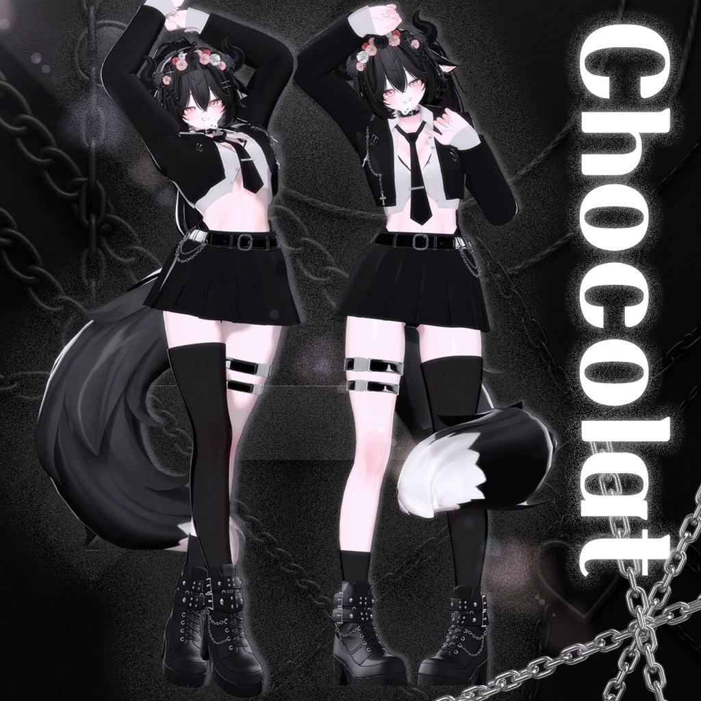 【10アバター対応】🖤Midnight Deploy🖤 【VRChat向け衣装モデル】