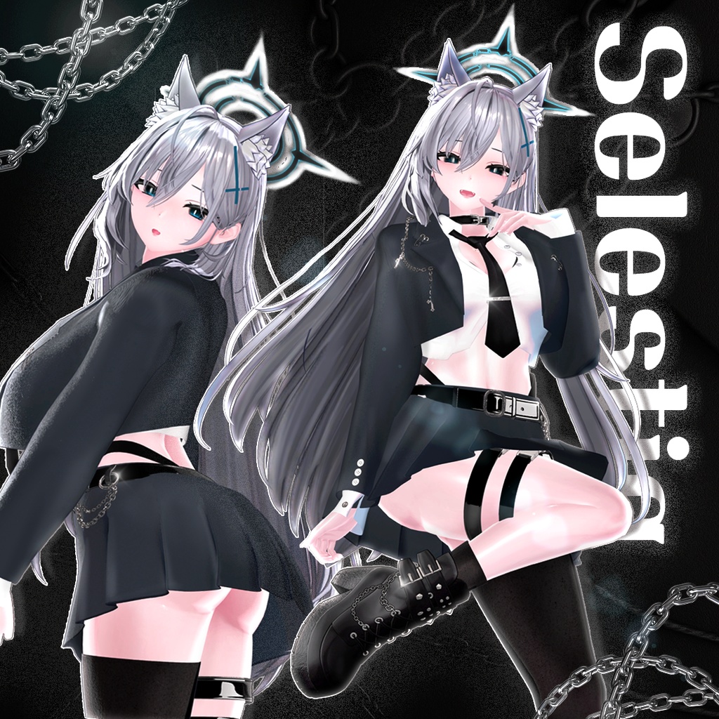 【10アバター対応】🖤Midnight Deploy🖤 【VRChat向け衣装モデル】
