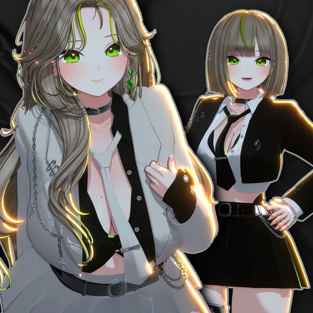 【10アバター対応】🖤Midnight Deploy🖤 【VRChat向け衣装モデル】