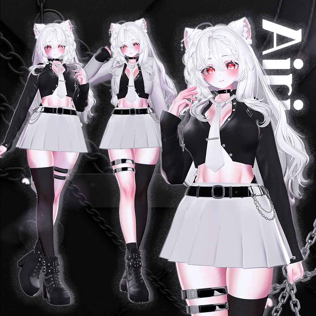 【10アバター対応】🖤Midnight Deploy🖤 【VRChat向け衣装モデル】