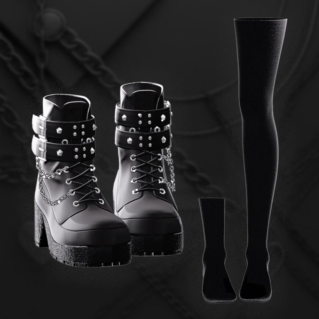 【10アバター対応】🖤Midnight Deploy🖤 【VRChat向け衣装モデル】