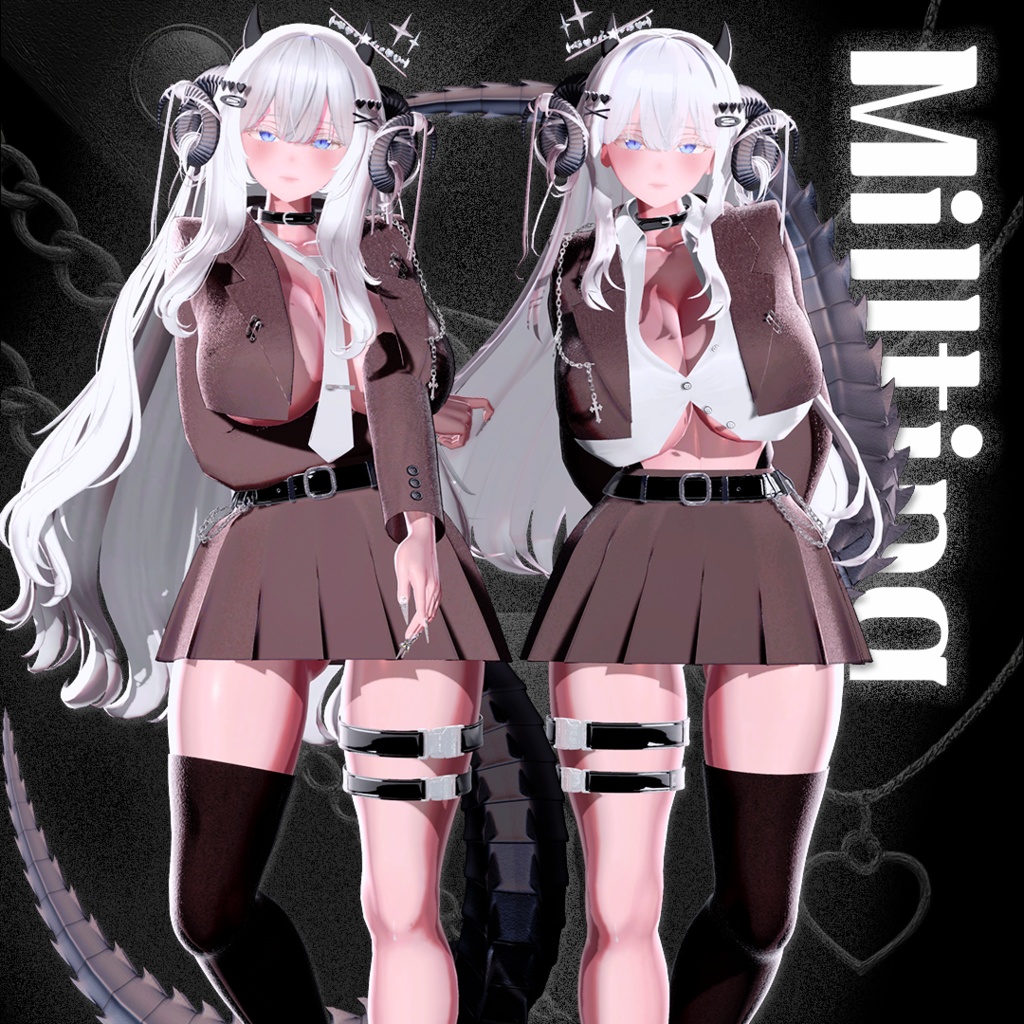 【10アバター対応】🖤Midnight Deploy🖤 【VRChat向け衣装モデル】