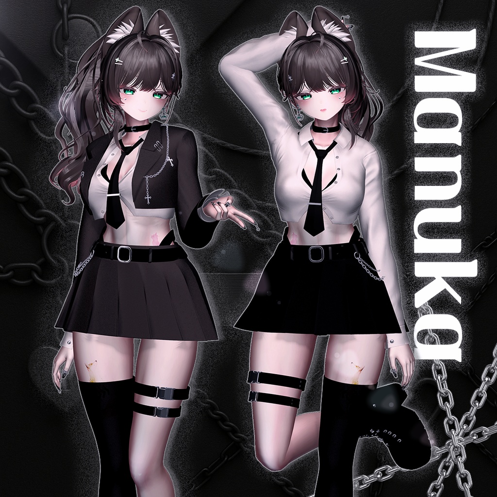 【10アバター対応】🖤Midnight Deploy🖤 【VRChat向け衣装モデル】