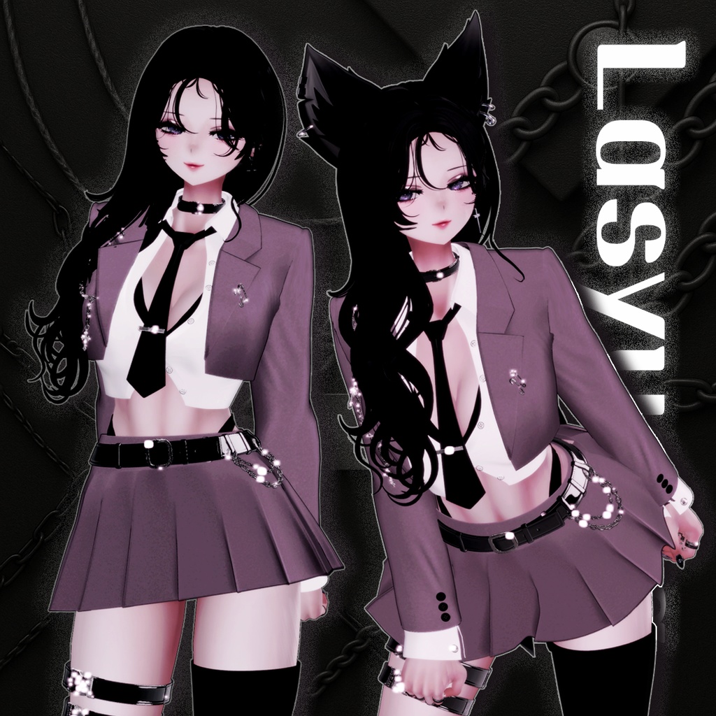 【10アバター対応】🖤Midnight Deploy🖤 【VRChat向け衣装モデル】