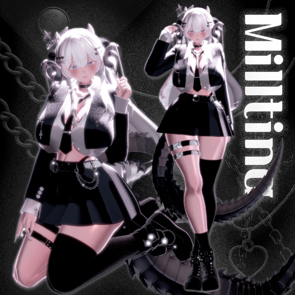 【10アバター対応】🖤Midnight Deploy🖤 【VRChat向け衣装モデル】