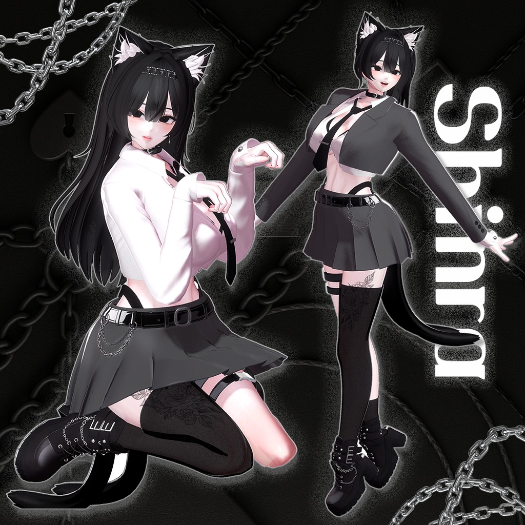 【10アバター対応】🖤Midnight Deploy🖤 【VRChat向け衣装モデル】