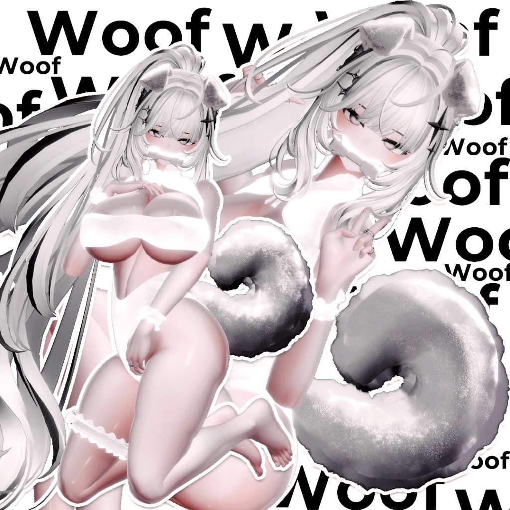 🖤 【VRChat】 WOOF! Dog Ears & Tail 🖤