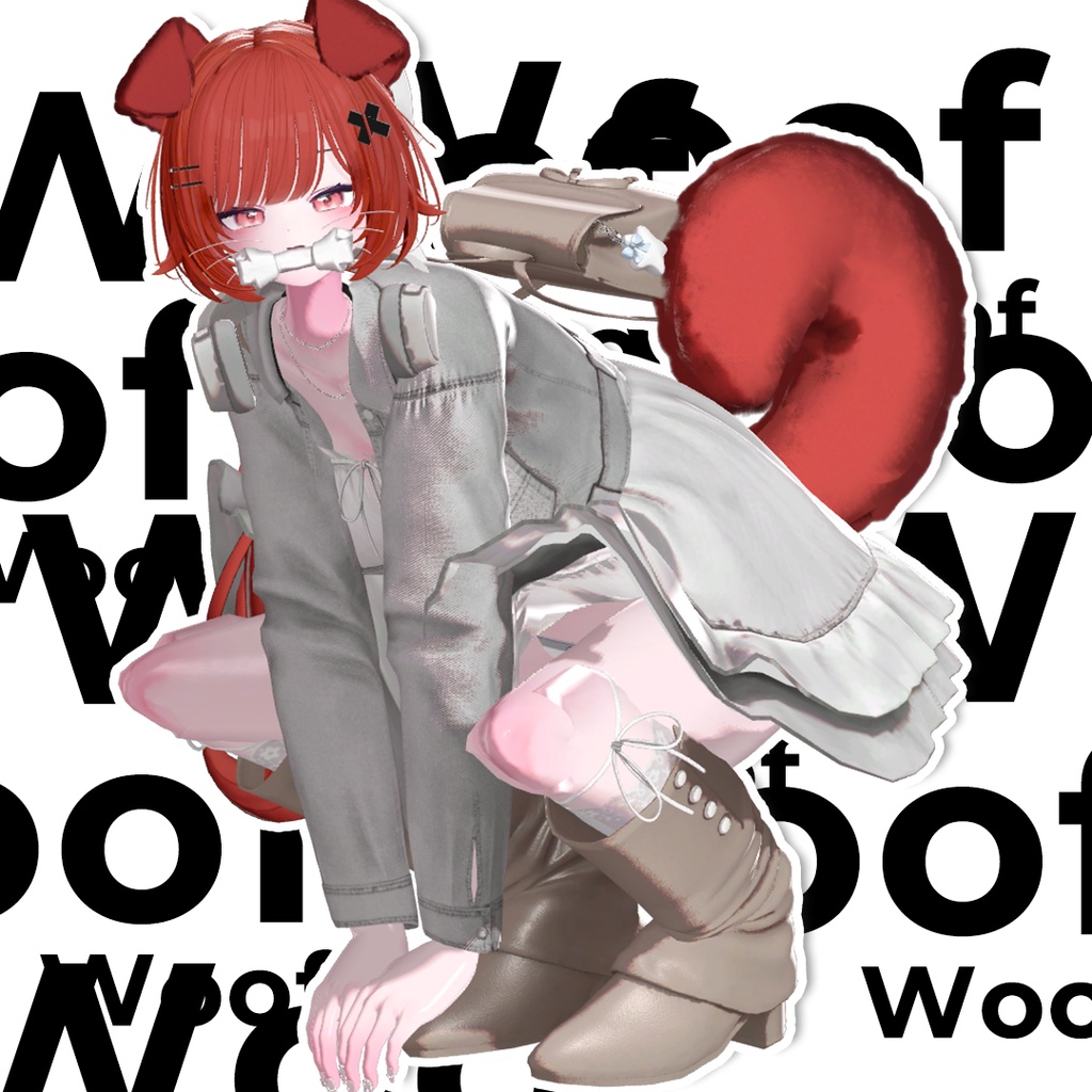 🖤 【VRChat】 WOOF! Dog Ears & Tail 🖤