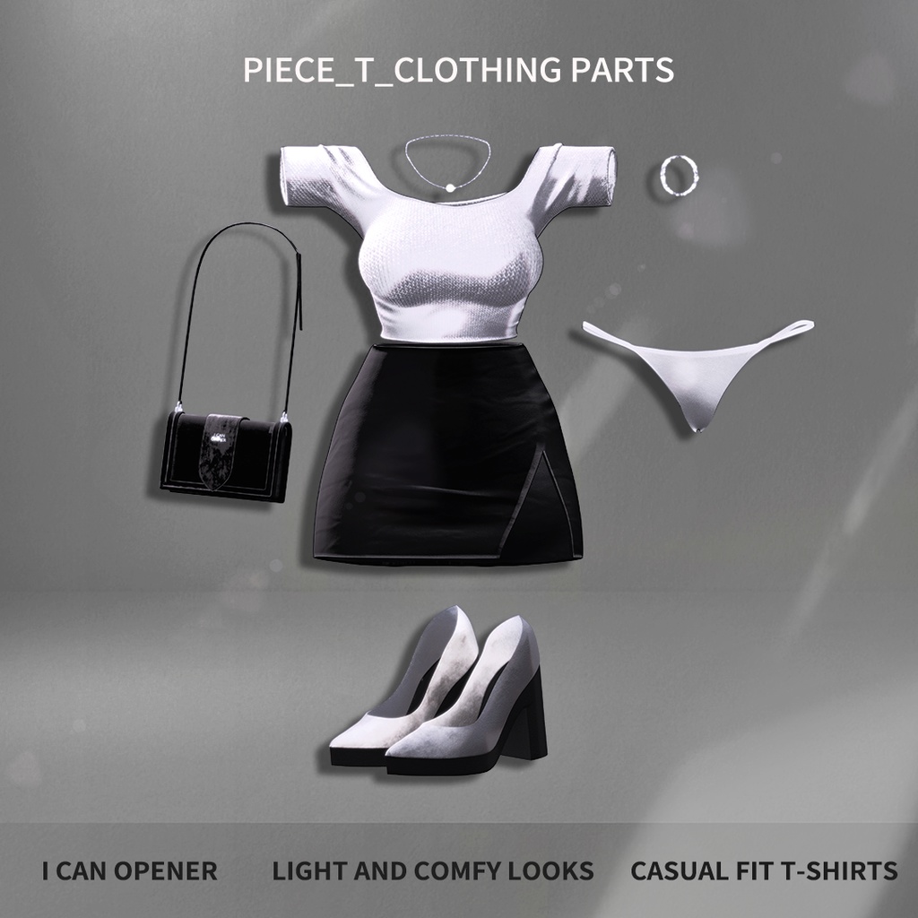 【10アバター対応】Piece_T【VRChat向け衣装モデル】