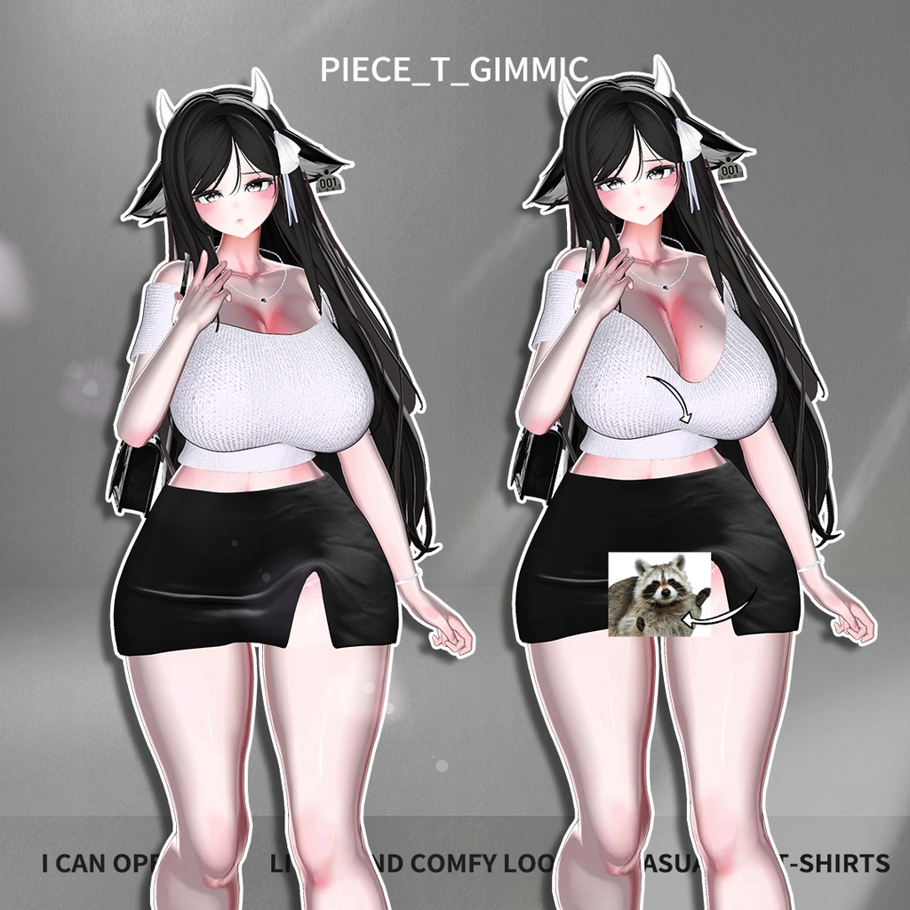 【10アバター対応】Piece_T【VRChat向け衣装モデル】