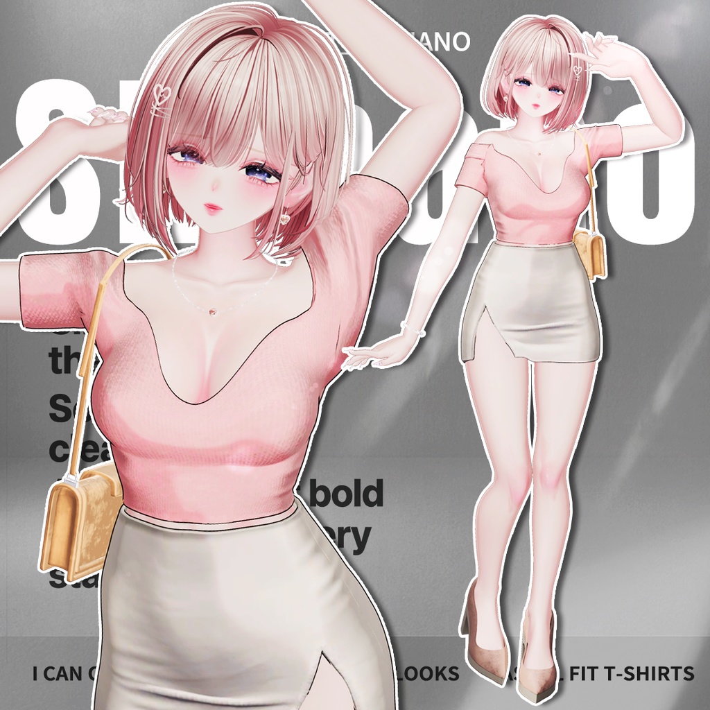 【10アバター対応】Piece_T【VRChat向け衣装モデル】