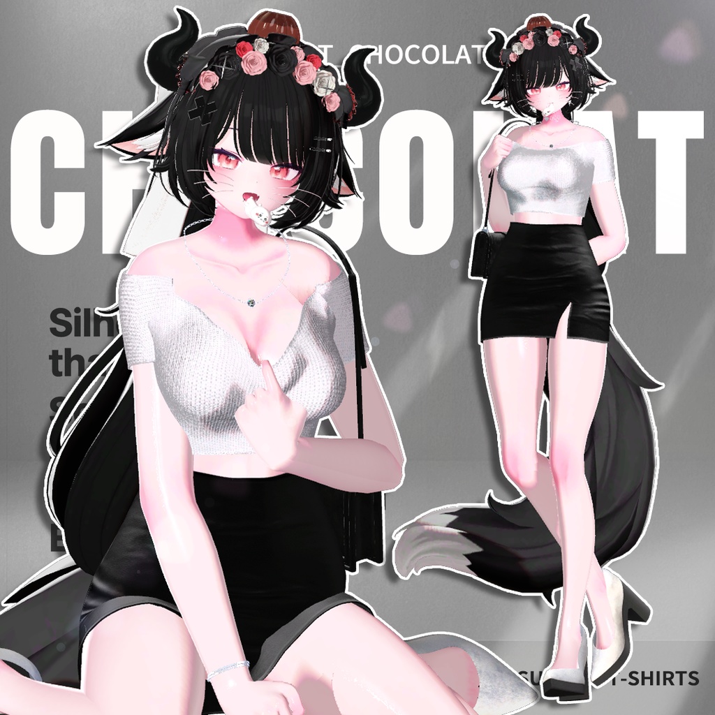 【10アバター対応】Piece_T【VRChat向け衣装モデル】