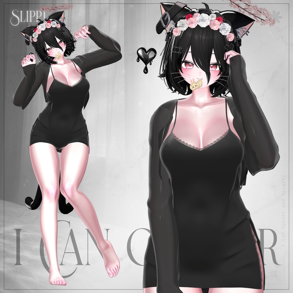 【4アバター対応】SLIPPJ【VRChat向け衣装モデル】