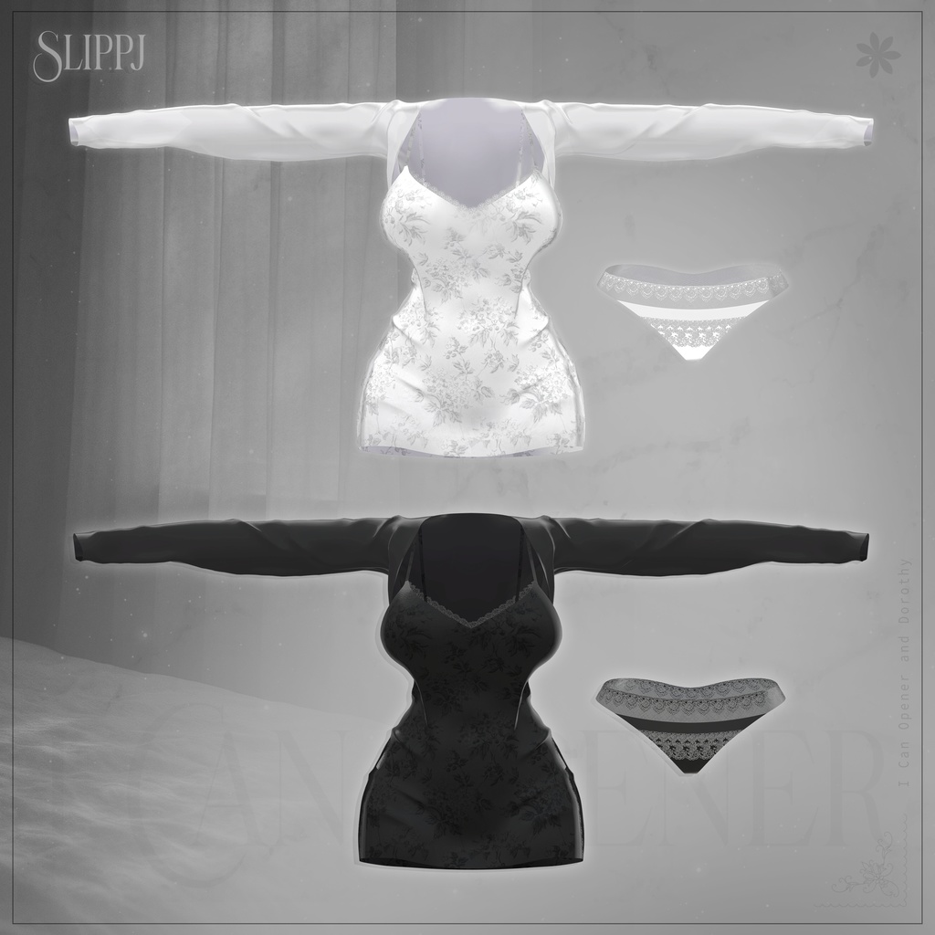 【4アバター対応】SLIPPJ【VRChat向け衣装モデル】