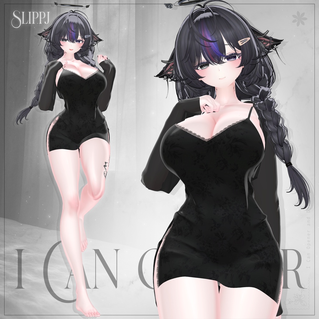 【4アバター対応】SLIPPJ【VRChat向け衣装モデル】