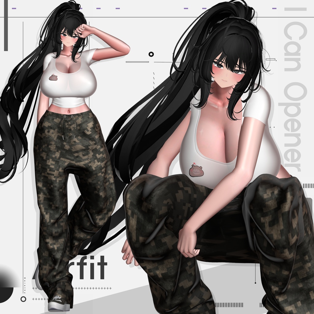 【BIG SALE中/VRChat向け衣装モデル】Airfit【7アバター対応】