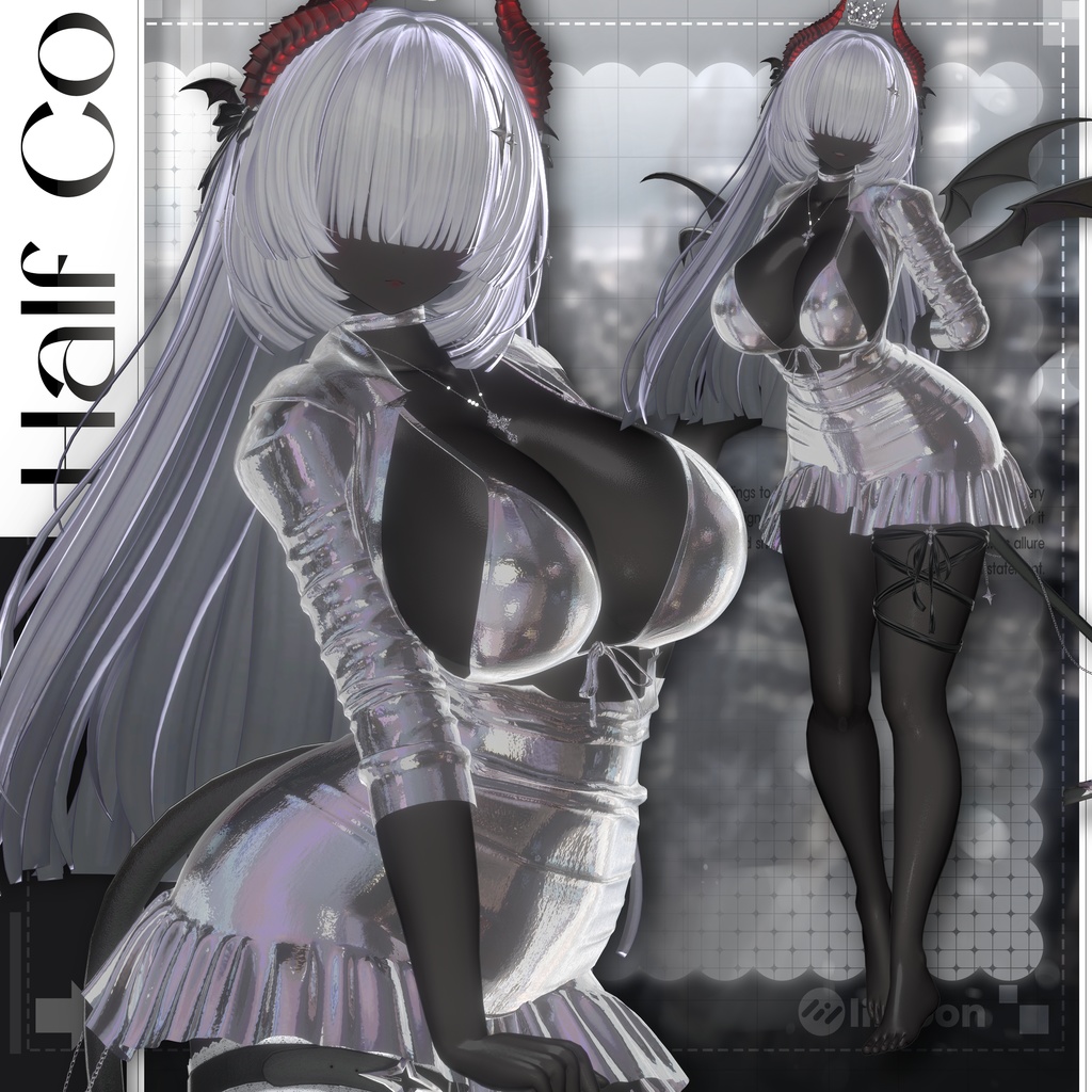 【4アバター対応】Half-Co【VRChat向け衣装モデル】