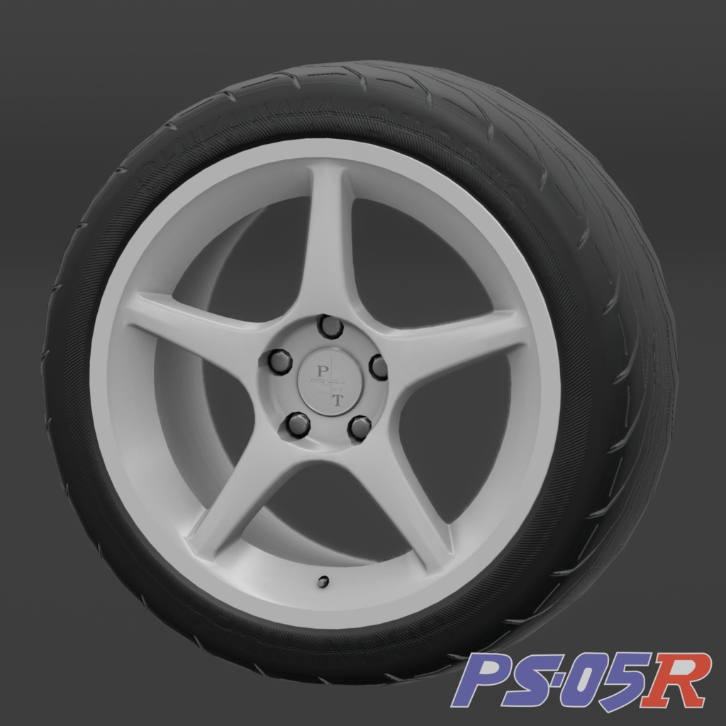 【VRChat向け】5本スポークホイール『PS-05R』