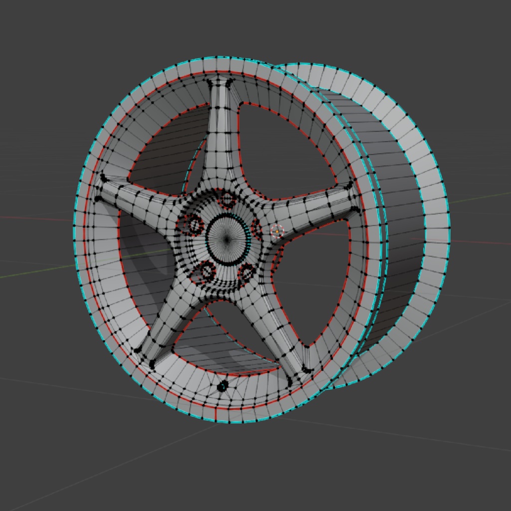 【VRChat向け】5本スポークホイール『PS-05R』
