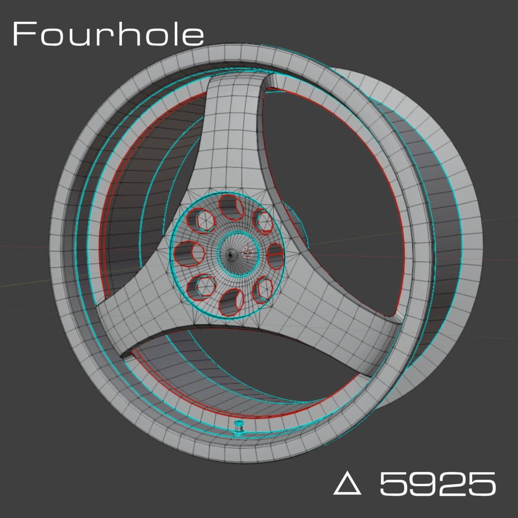 【VRChat向け】3本スポークホイール『TRE FORZE DELTA』/『TRE FORZE DELTA MAGNUM』