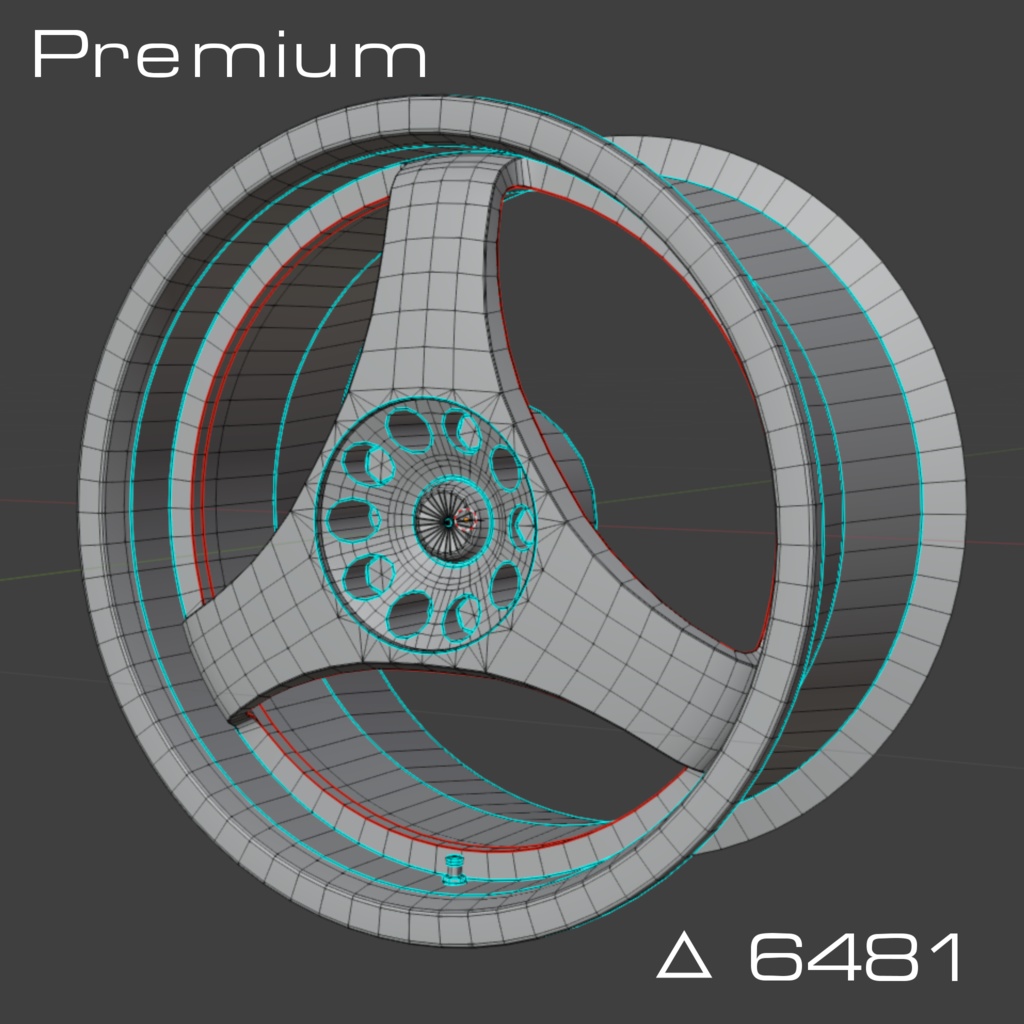 【VRChat向け】3本スポークホイール『TRE FORZE DELTA』/『TRE FORZE DELTA MAGNUM』