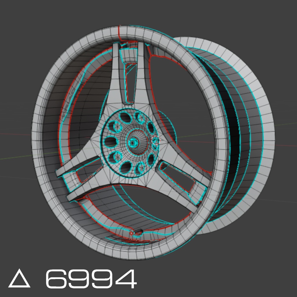 【VRChat向け】3本スポークホイール『TRE FORZE DELTA』/『TRE FORZE DELTA MAGNUM』