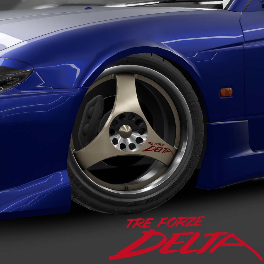 【VRChat向け】3本スポークホイール『TRE FORZE DELTA』/『TRE FORZE DELTA MAGNUM』
