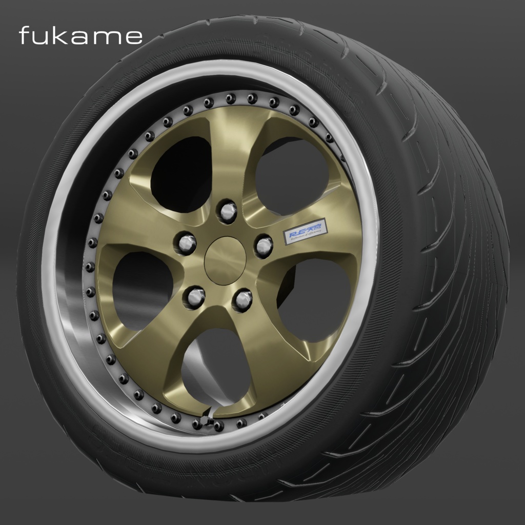 【VRChat向け】3ピースホイール『AM-7』