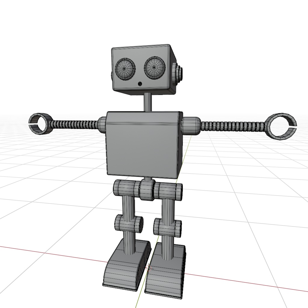 【cluster用アバター】レトロなブリキ風ロボ『レトボット / Retobot』