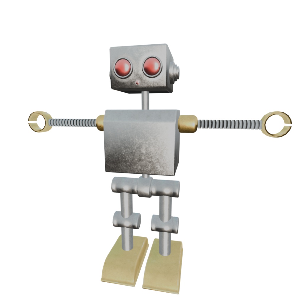 【cluster用アバター】レトロなブリキ風ロボ『レトボット / Retobot』