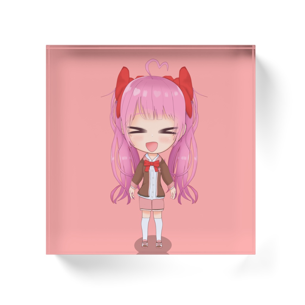 にゃもものアクリルブロックだよ~!