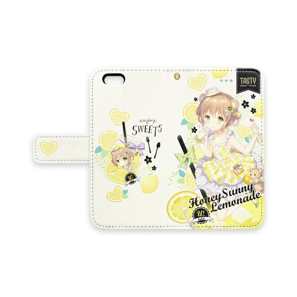 【ハニーサニーレモネード】手帳型iPhoneケース