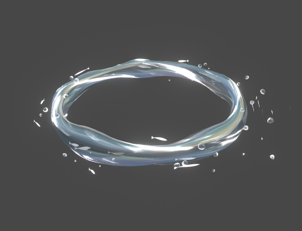 清水光輪 Clean Water Halo Ring Vrchat unity3d