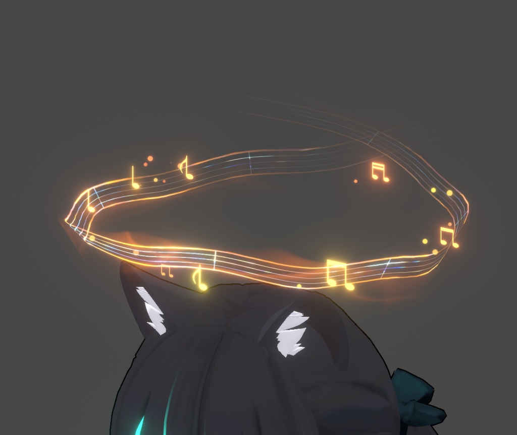 O4型音符光輪 Music Halo Ring Vrchat unity3d