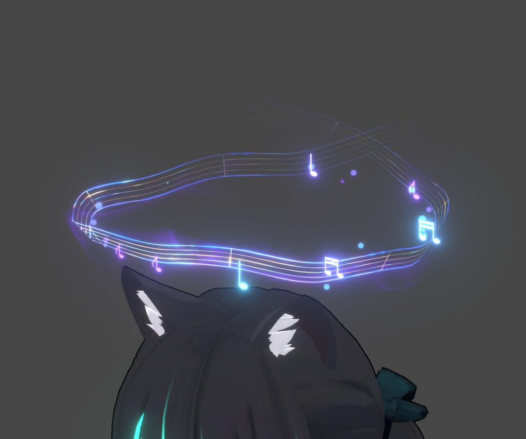 O4型音符光輪 Music Halo Ring Vrchat unity3d
