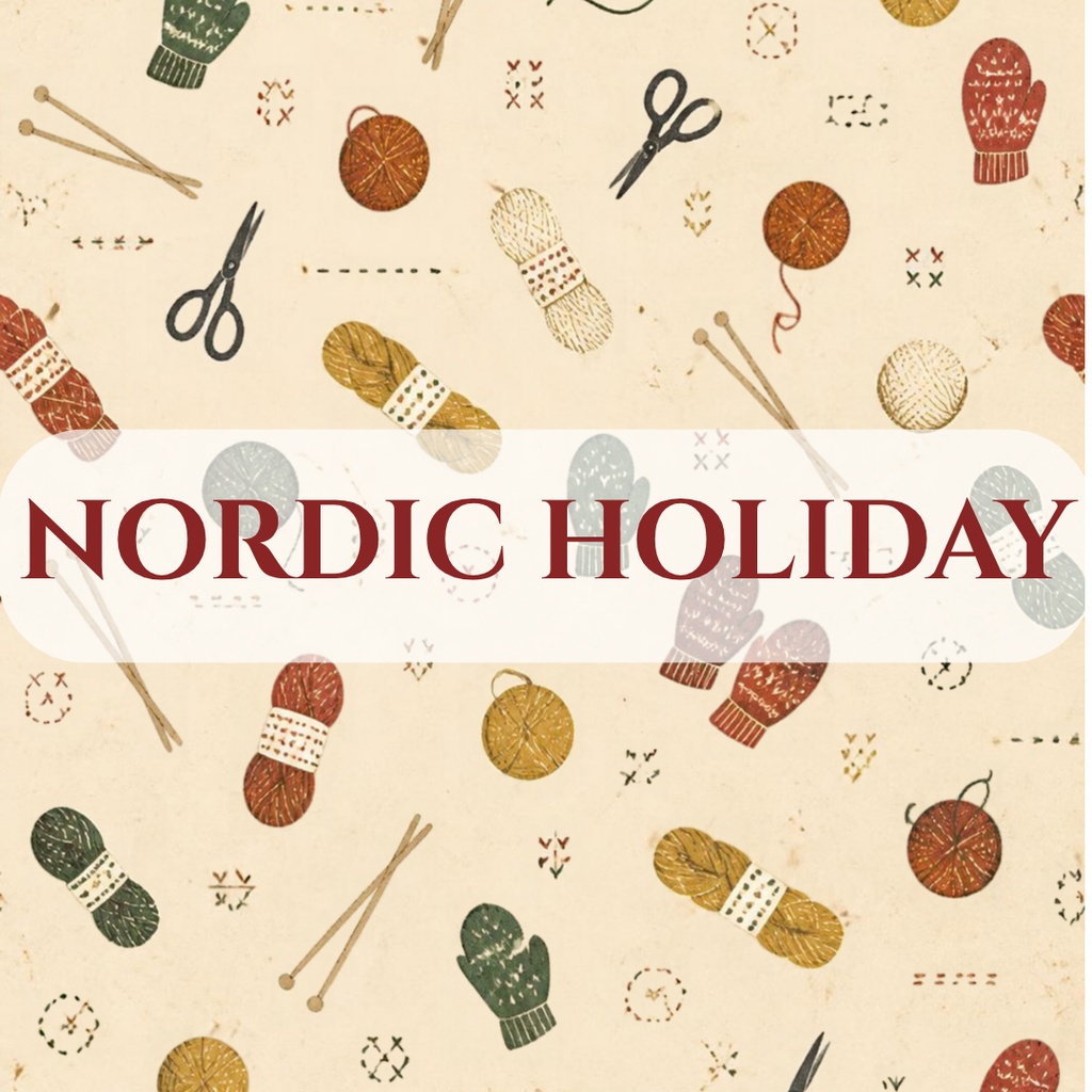 NORDIC HOLIDAY - デジタルペーパー全6種セット【A4対応】|手帳デコ・コラージュ・ラッピング用