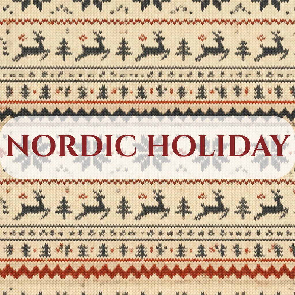NORDIC HOLIDAY - デジタルペーパー全6種セット【A4対応】|手帳デコ・コラージュ・ラッピング用
