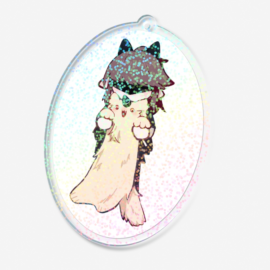 猫ノイルホーン?とヤトウ ホログラムアクリルキーホルダー