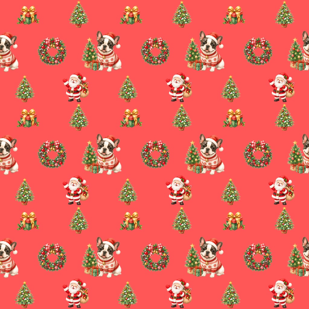 Christmas Dogs|クリスマス犬のデジタルペーパー 10種セット