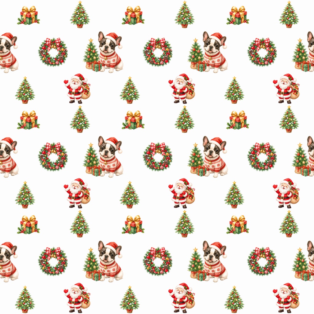 Christmas Dogs|クリスマス犬のデジタルペーパー 10種セット
