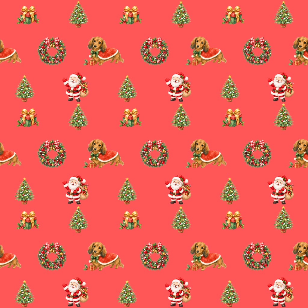 Christmas Dogs|クリスマス犬のデジタルペーパー 10種セット