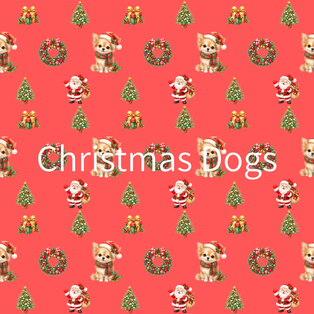 Christmas Dogs｜クリスマス犬のデジタルペーパー 10種セット