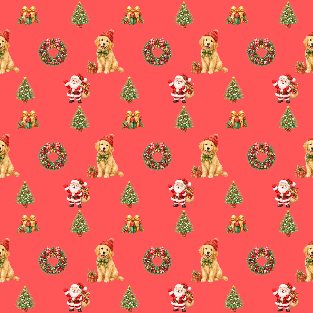 Christmas Dogs|クリスマス犬のデジタルペーパー 10種セット