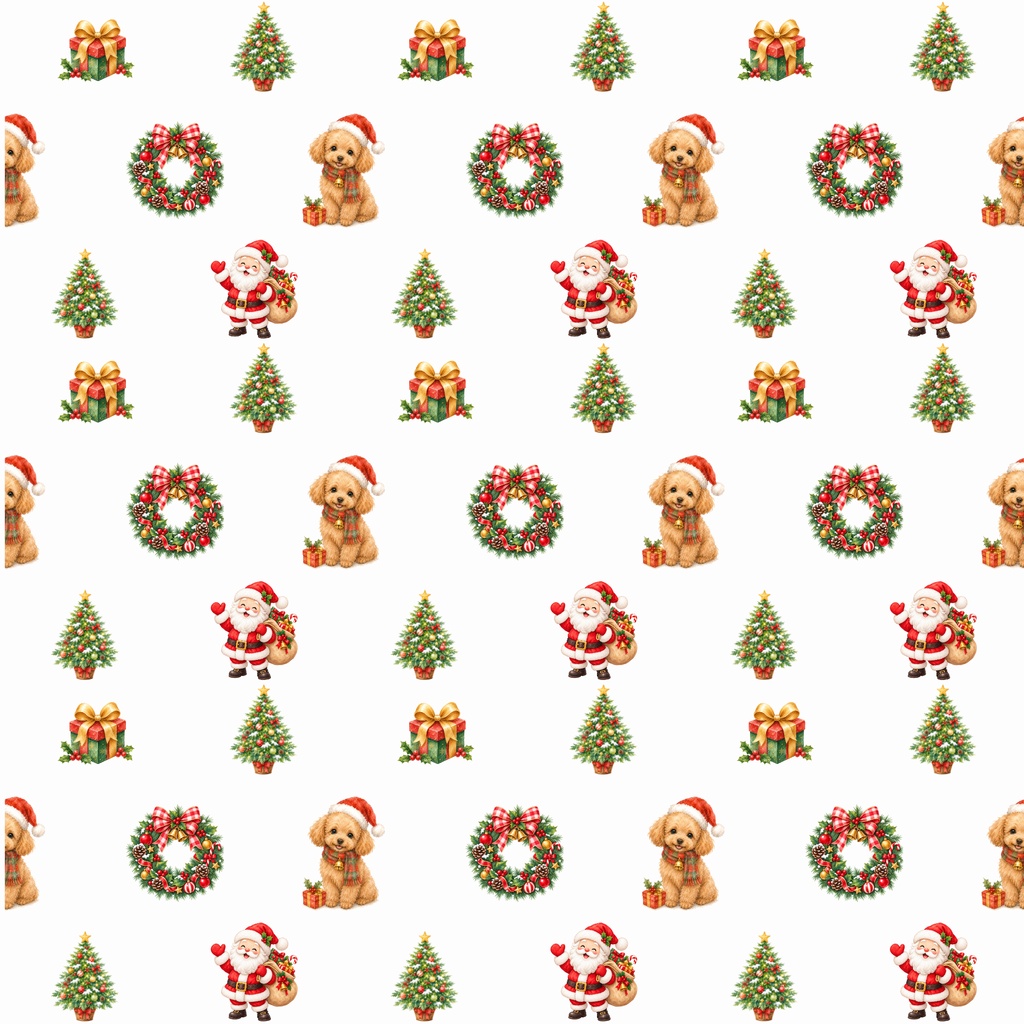 Christmas Dogs|クリスマス犬のデジタルペーパー 10種セット