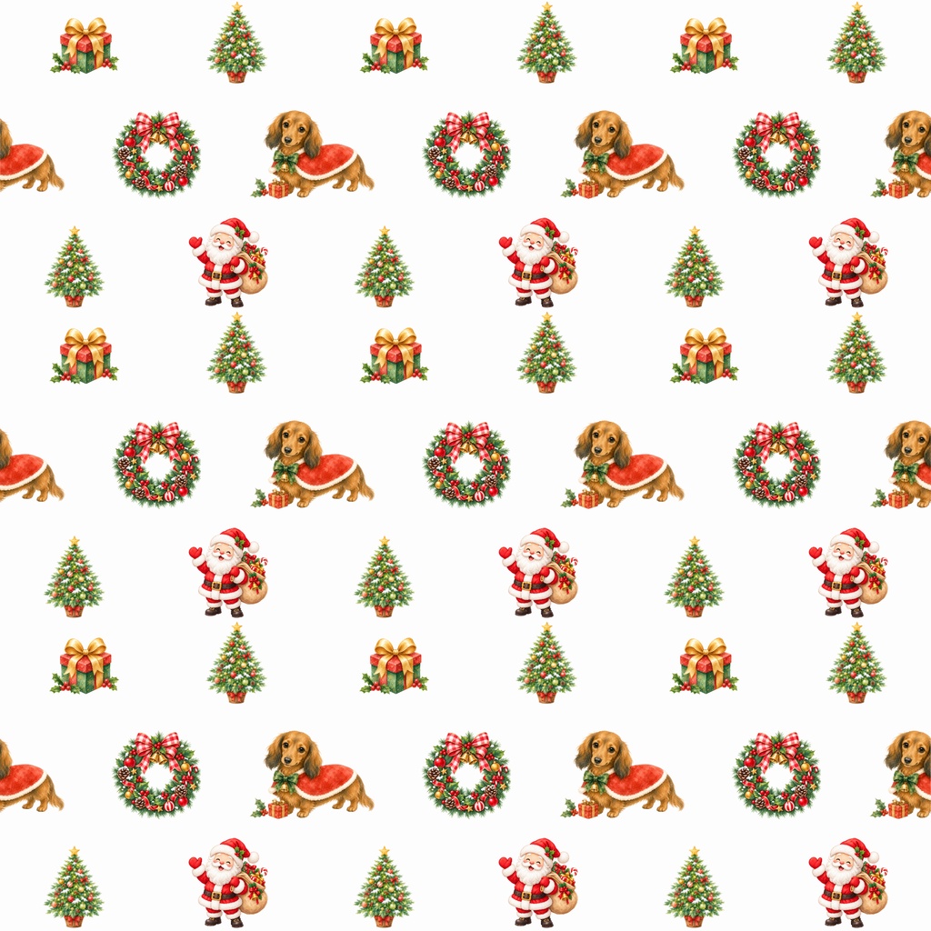 Christmas Dogs|クリスマス犬のデジタルペーパー 10種セット