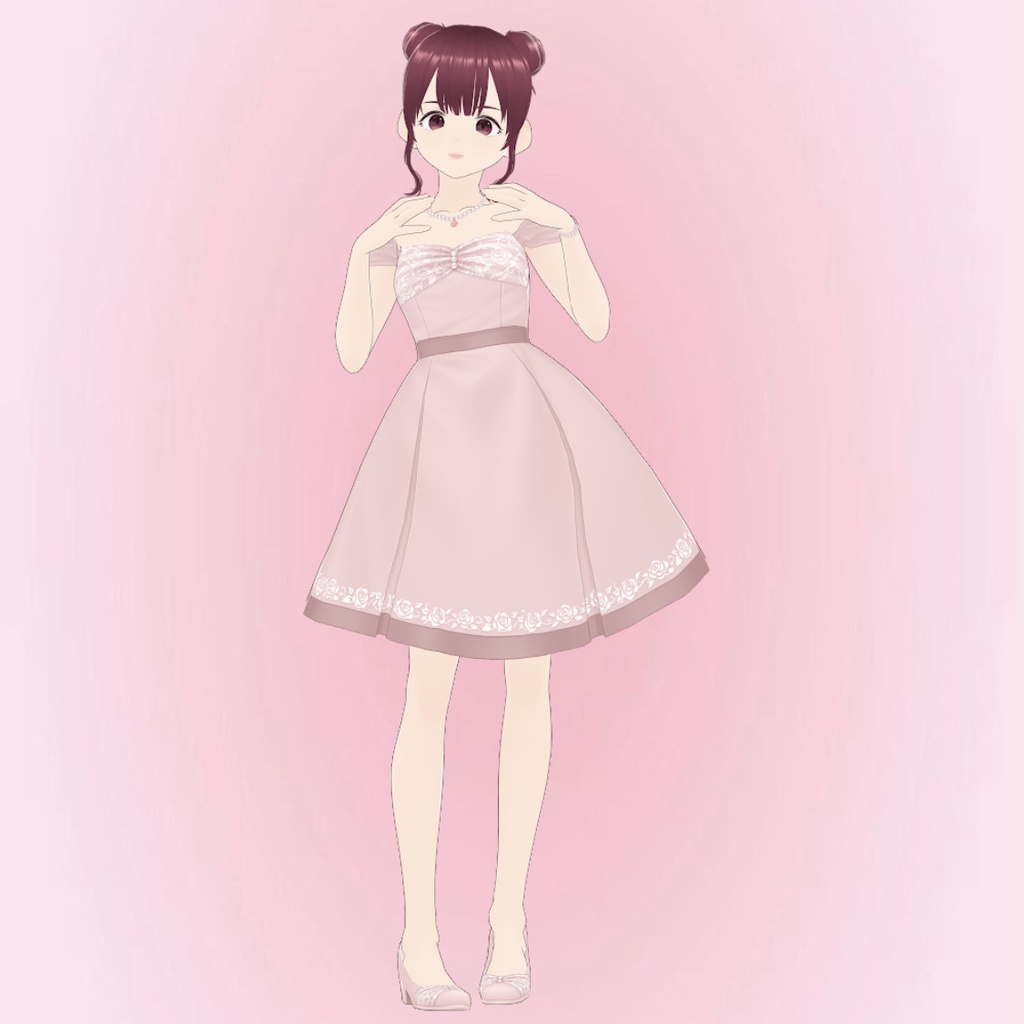 【VRoid】ベースモデル 桃