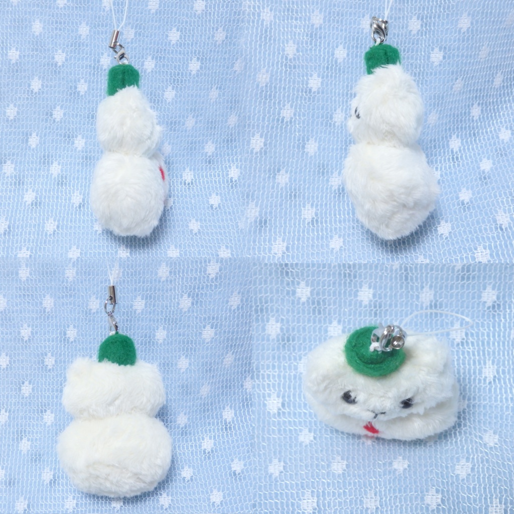 【ゆきだるま】もふもふしいものストラップ