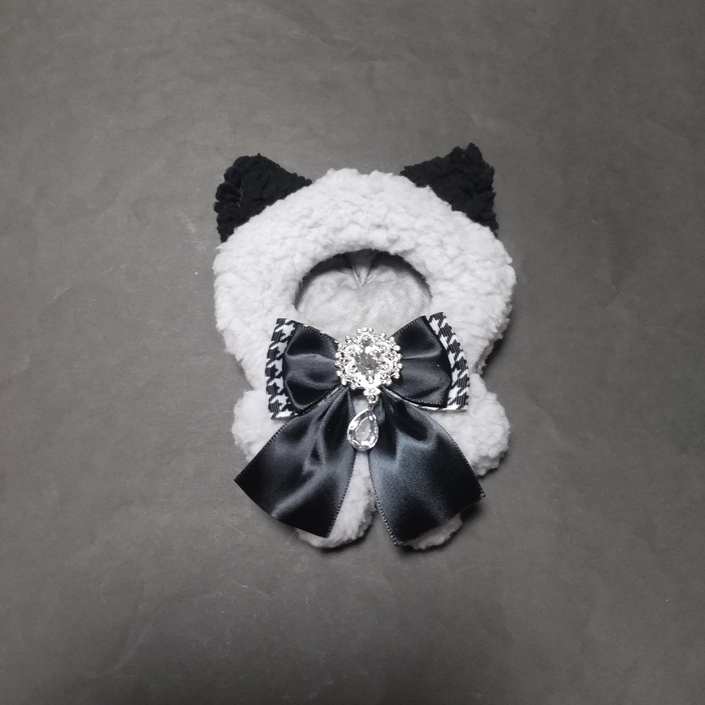 10~12cm ライトグレー ねこ ぬい服